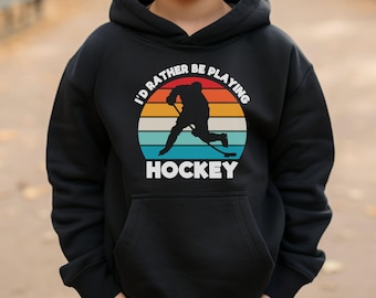 Kids Hockey Hoodie - Youth Hockey Sweatshirt - Great Gift for Grandson - Cool Hockey Sweatshirt for Boys and Girls - Hockey Fan Gift