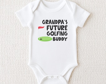 Golfing Bodysuit - Future Grandpa One-piece - Baby Announcement Ideas - Grandpa's Future Golfing Buddy - Gift for Grandpa - Golf outfit