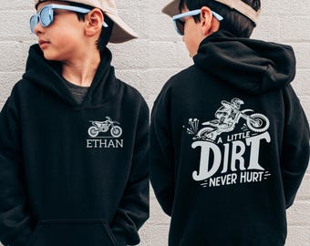Custom Kids Motocross Hoodie - Youth Dirt Bike Sweatshirt - Motocross Gift for Boys and Girls - MX Racing Hoodie