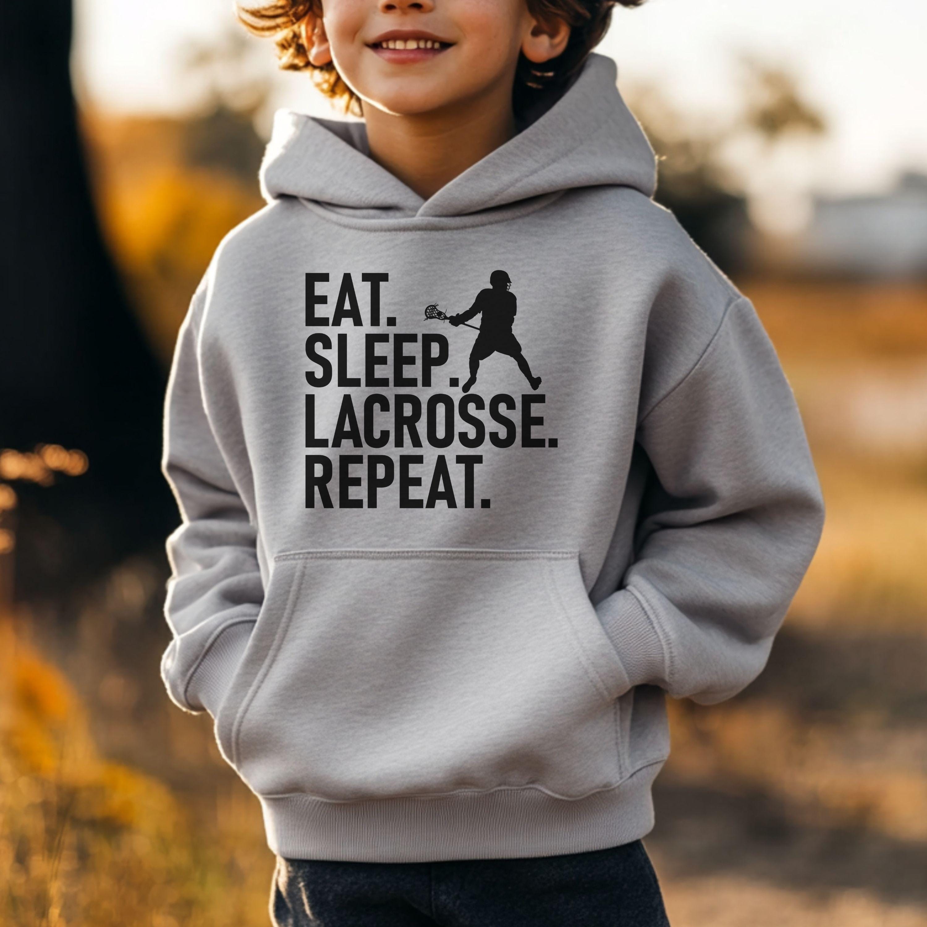 Kids Lacrosse Hoodie - LAX Sweatshirt - Children's Sports Apparel - Gift for Lacrosse Player - Gift for Grandson - Lacrosse Fan Pullover