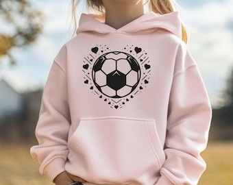 Girls Soccer Hoodie - Youth Soccer Sweatshirt - Soccer Player Gift - Kids Soccer Hoodie