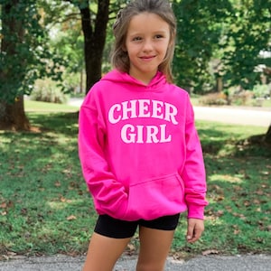 Girls Cheer Hoodie - Gift for Cheerleader - Youth Cheerleading Sweatshirt