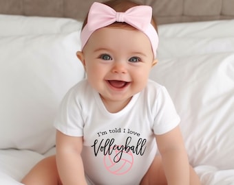 Funny Volleyball Outfit - Girl's Volleyball - Volleyball Sister - Volleyball Brother - Sports Baby Shower Gift - Baby Shower Gift for Twins