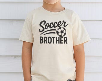 Soccer Brother Toddler Tee - Kids Sports Shirt - Little Brother Soccer Fan Top - Soccer Family Outfit for Boys - Sibling Soccer Shirt