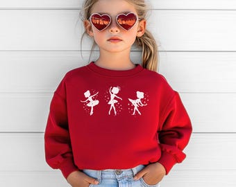 Girls Ballet Crewneck Sweatshirt - Gift for Granddaughter - Ballet Lover Gift - Youth Dancer Shirt - Ballet Recital Gift - Dance Jumper