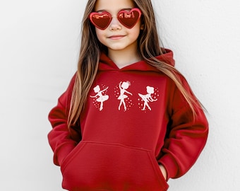 Girls Ballet Hoodie - Youth Dance Sweatshirt - Ballerina Pullover - Ballet Lover Gift - Ballerina Dancewear Top