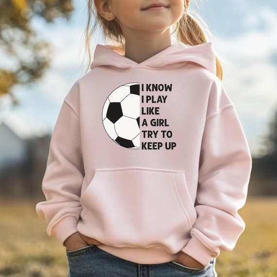 Girls Soccer Hoodie - Youth Sweatshirt for Soccer Players - Gift for Granddaughter - Kids Soccer Clothing - Soccer Player Gift - Girl Hoodie