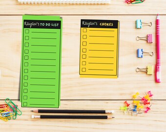 Kids Notepad - Personalized Lined To Do List - Memo Pad - Boys and Girls Personalized Stationery - Notebook Paper Lined Note Pad