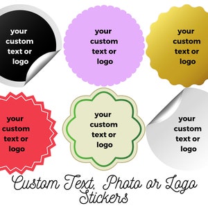 Custom Logo Stickers - Custom Text Stickers - Photo Stickers - Brand Stickers - Custom Image Stickers - Vinyl Sticker, Laptop Decals