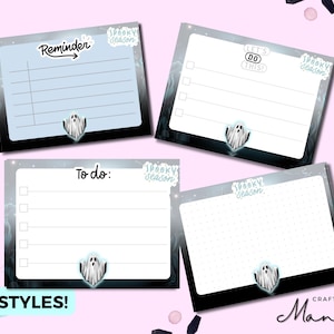 Spooky Season Let's DO THIS - Tear Away Notepad- Memo Pad - Daily Planner - Ghost Theme, Halloween Planner, October Notepad | Crafty Mandy