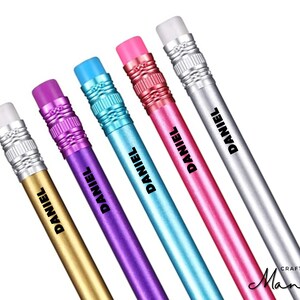 Matte Metallic #2 Pencils, Custom Pencils, Personalized Pencils, Back to School, Gift Teacher gift, Teacher Appreciation | Crafty Mandy