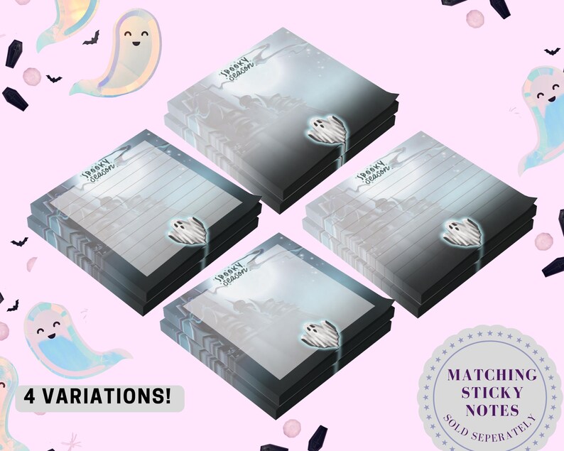 Important Note Spooky Spooky Season Daily Planner- Tear Away Notepad - Memo Pad- Daily ...