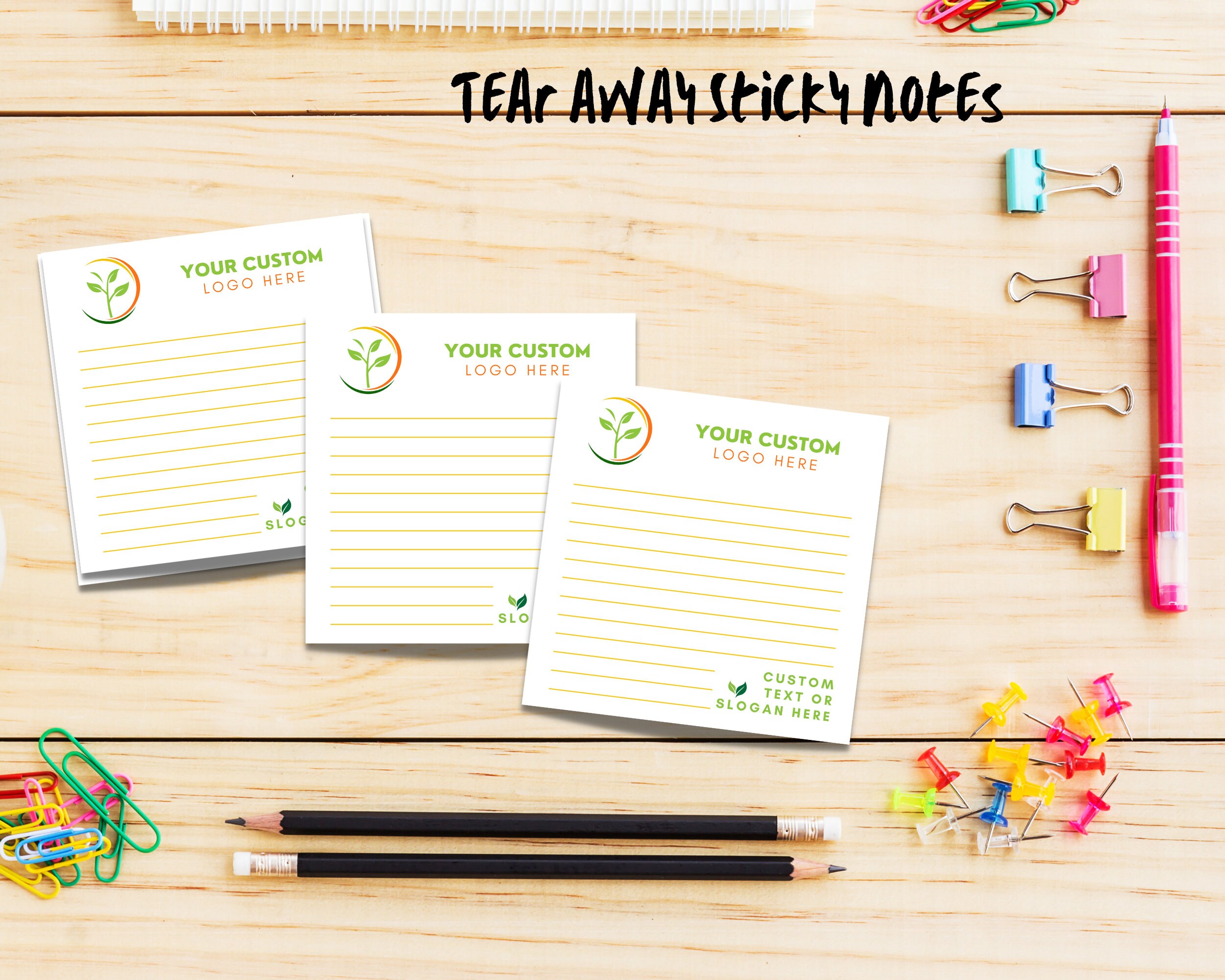 Custom Branded Logo Sticky Notes | Sticky Notes | Post-it® Notes ...