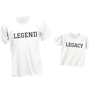 Cute Daddy And Me Matching Outfits, Dad And Son Shirts, Father And Son Tee New Dad Gift, Baby Shower Gift, Legend & Legacy Shirts