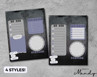 Middernachtgrunge Let's DO THIS - Tear Away Kladblok - Grunge - Memoblok - Dagplanner - Grungethema, donkere esthetiek | Crafty Mandy