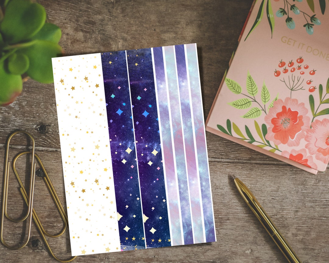 Washi Tape Planner Stickers | Kiss-cut Sticker Sheets, Mini Planner ...