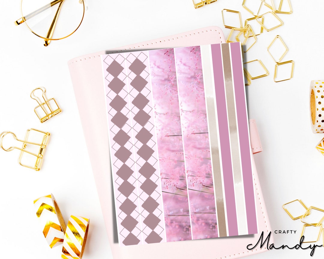 Washi Tape Planner Stickers | Kiss-cut Sticker Sheets, Mini Planner ...