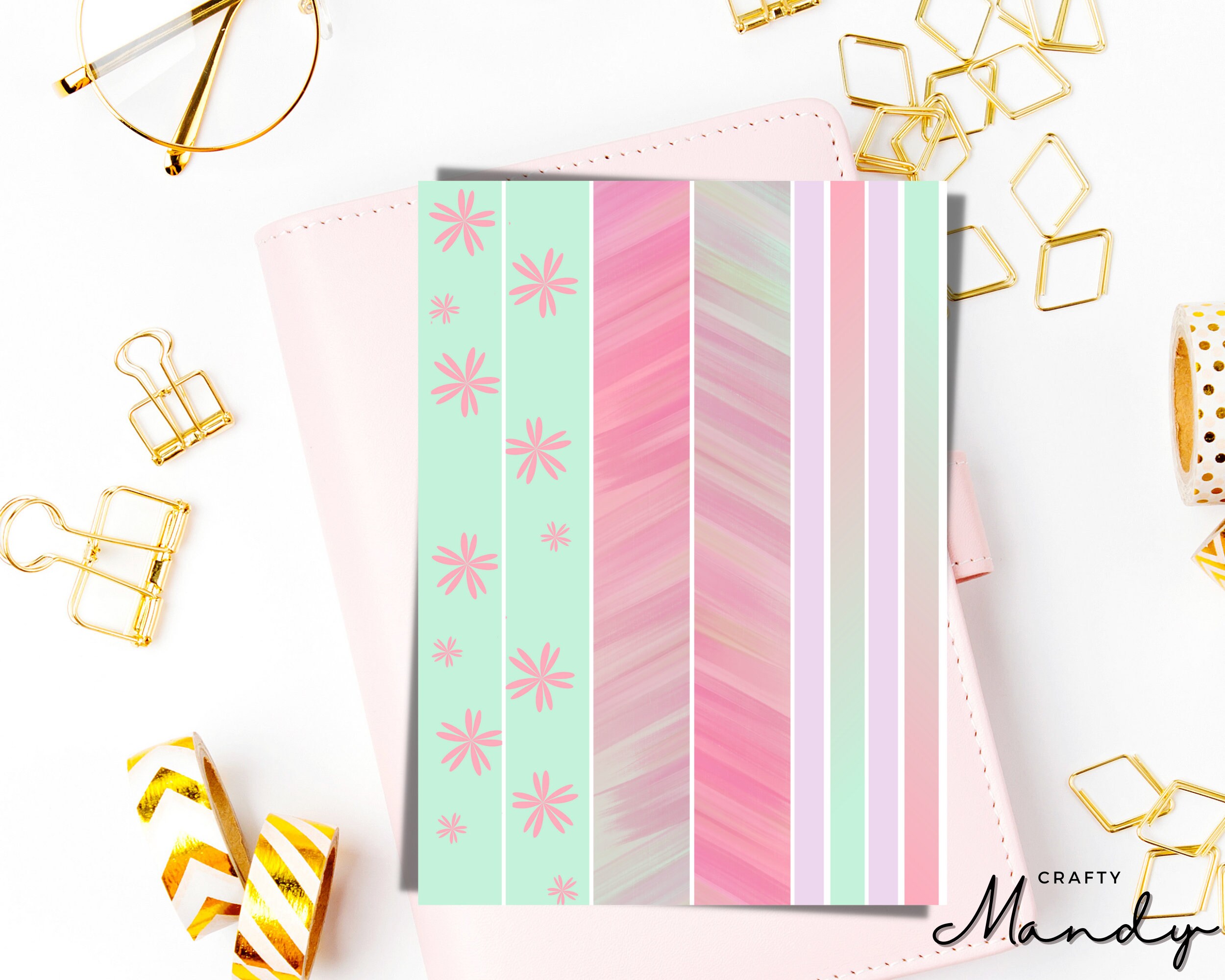 Washi Tape Planner Stickers | Kiss-cut Sticker Sheets, Mini Planner ...