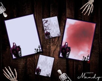Griezelig skelet Kladblok - Tear Away Kladblok - Skelet Kladblok - Memo Pad - Leeg Kladblok - Skelet - Notebookpapier | AMBACHTIGE MANDY