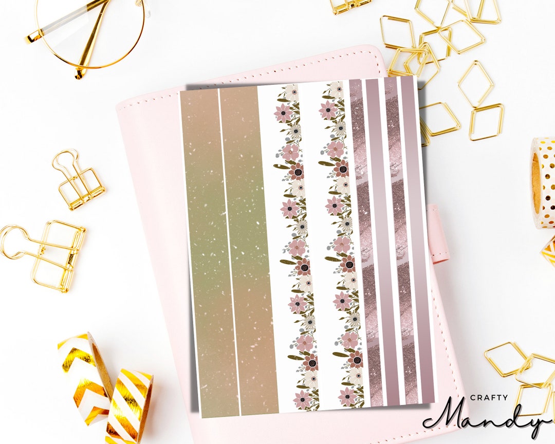 Washi Tape Planner Stickers | Kiss-cut Sticker Sheets, Mini Planner ...