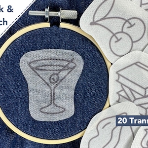 Stick and Stitch Embroidery, Stick and Stitch Pattern Set, Peel and Stick Embroidery Pattern, Embroidery Stick and Stitch Set, Moms of Teens