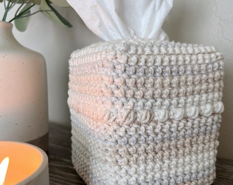 Sneffels Crochet Tissue Box Cover, Rectangle or Square,Crochet Pattern, Digital Download, Home Decor, Modern Crochet, Easy, Minimalist Style