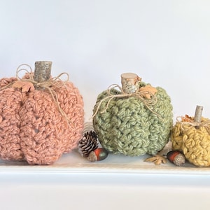 Rustic Crochet Pumpkin Pattern in 3 Sizes for Fall Vibe Home Decor, Canyon Creek Beginner Friendly Crochet Pattern, Digital Download PDF