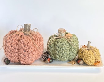 Rustic Crochet Pumpkin Pattern in 3 Sizes for Fall Vibe Home Decor, Canyon Creek Beginner Friendly Crochet Pattern, Digital Download PDF