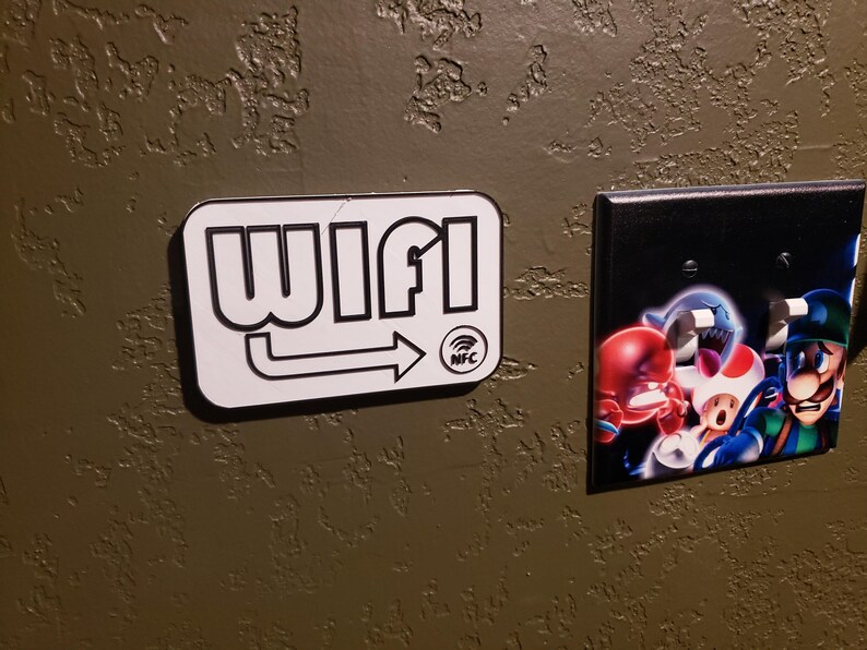 Digital Download: 3D Printable Retro NFC Wifi Sign Stylish &amp; - Etsy