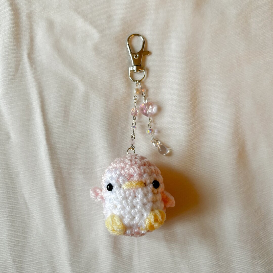 Penny the Lil Penguin Keychain Handmade Crocheted Beaded Penguins Etsy