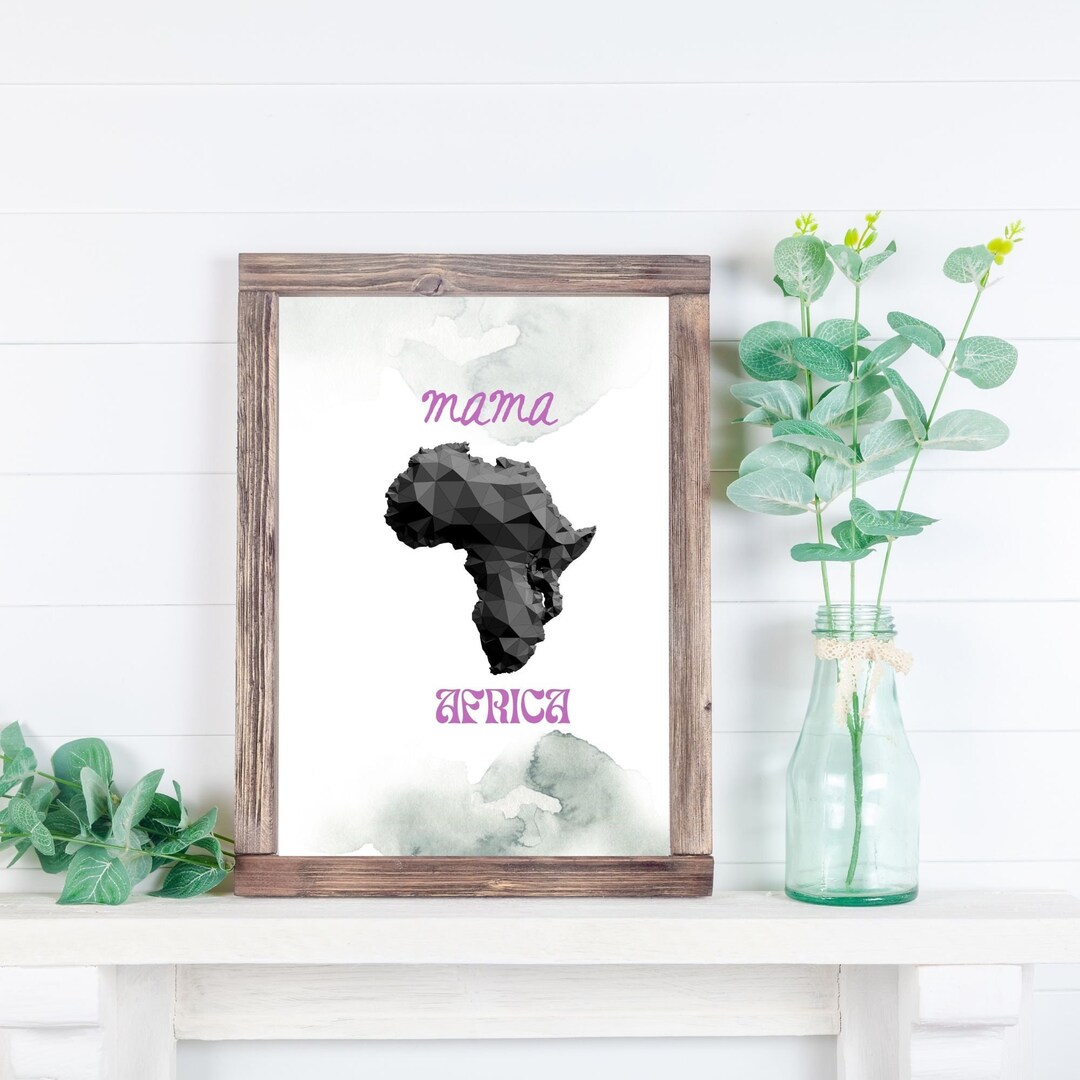 Map of AFRICA Map of Africa Wall Art Map of Africa Etsy Australia