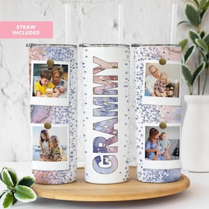 Grammy Tumbler With Pictures, Grammy Gifts, Grammy Tumbler Cup, Grammy Cup With Straw And Lid, Grammy Mother&#39;s Day Gift, Grammy Cup