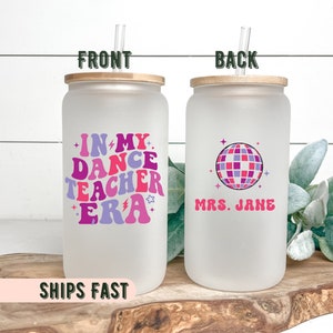 In My Dance Teacher Era, Dance Teacher Gift, Dance Teacher Ice Coffee Cup, Dance Teacher Libby Cup