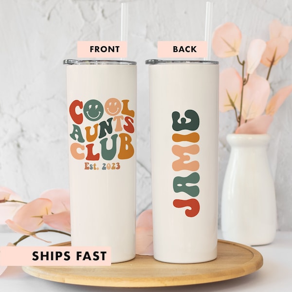 Cool Aunts Club Tumbler, Cool Aunt Club Cup, New Aunt Gift, Cool Aunt Club Travel Cup, Cool Aunt Club, New Aunt Tumbler