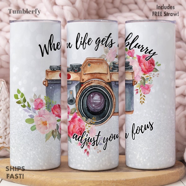 Photographer Tumbler, Photographer Gifts For Women, Photographer Tumbler Cup, Photographer Gifts, Photographer Cup With Straw