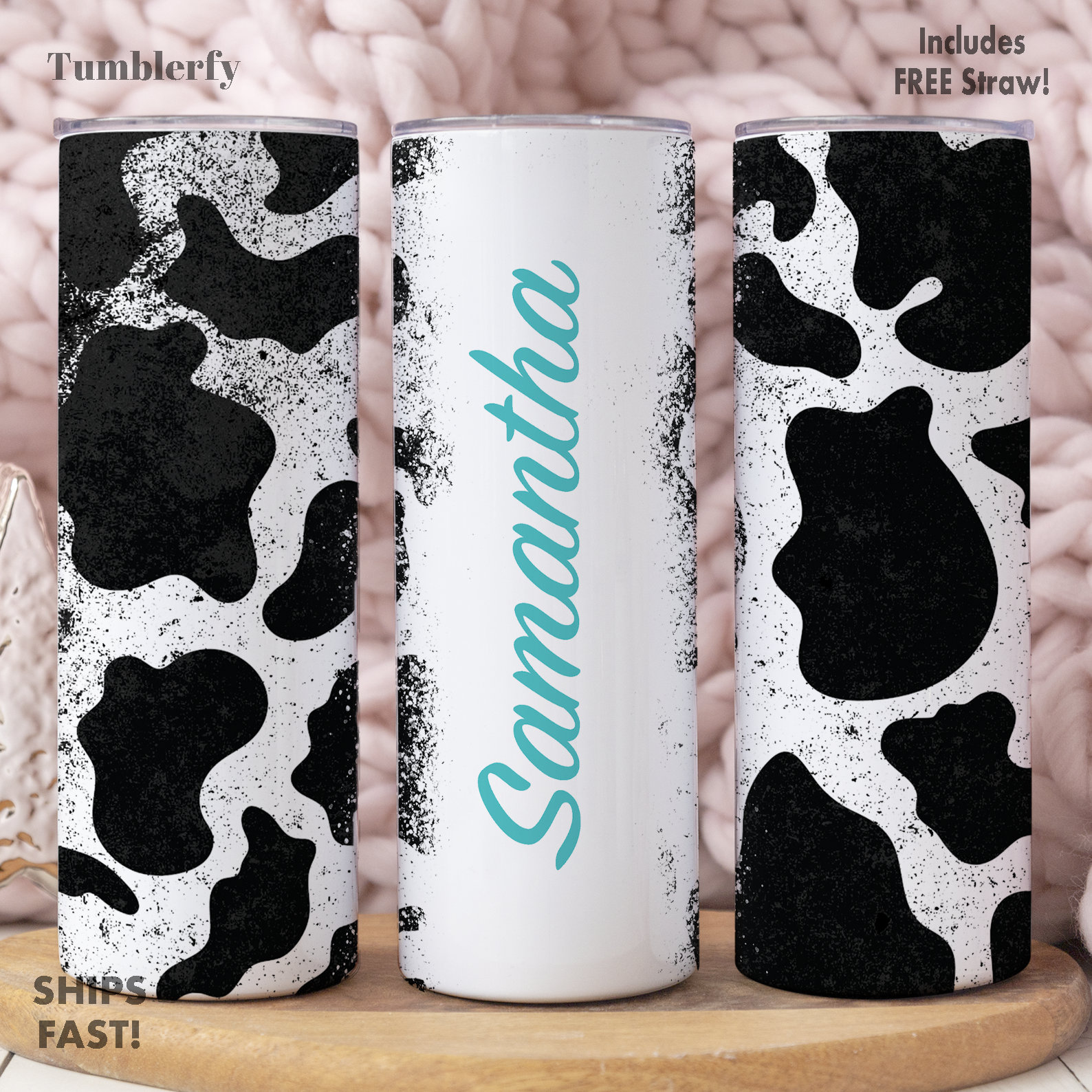 Cow Print Tumbler With Lid and Straw Stainless Steel 20oz Cow Print Skinny  Tumbler Insulated Cow Print Cups Water Bottle Coffee Mug Travel Tumbler  Gifts for Women 