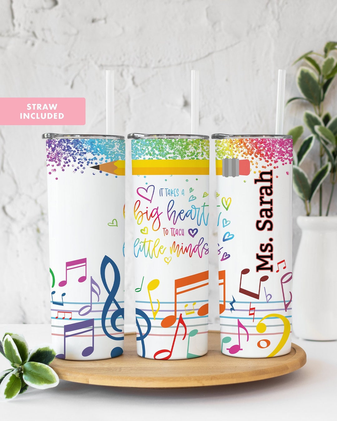 Music Teacher Tumbler Personalized, Music Teacher Gifts for Women