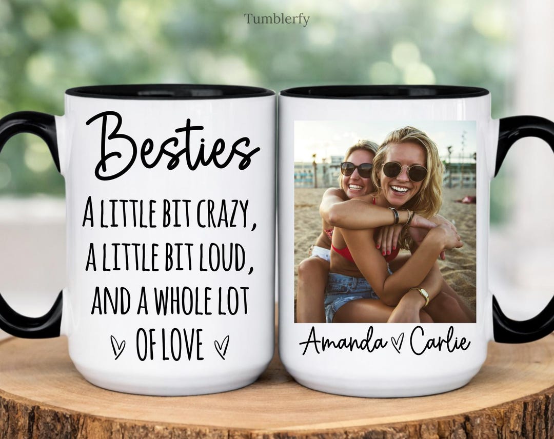 Personalized Best Friend Photo Mug, Bestie Coffee Cup, Birthday Gift ...