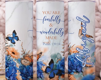 Psalm 139 14 Tumbler Personalized, Christian Tumbler Personalized, Christian Gifts For Women, Psalms Tumbler Cup, Christian Tumbler Cup