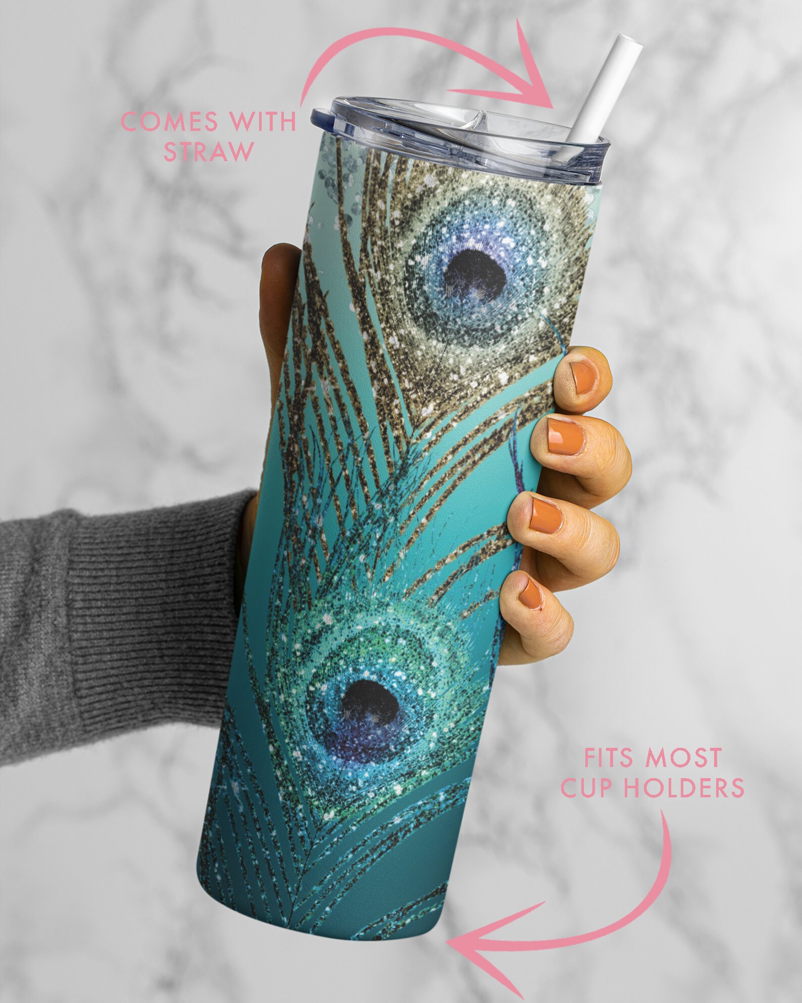 Peacock Tumbler Personalized Peacock Gifts Peacock Cup Etsy