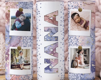 Nana Tumbler With Pictures, Nana Gift, Nana Tumbler Cup, Nana Cup Personalized, Nana Mother&#39;s Day Gift, Nana Cup With Straw
