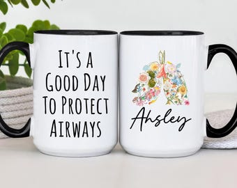 Respiratory Therapist Gift, Personalized Respiratory Therapist Coffee Mug, ustom RT Appreciation Gift, RT Graduation Gifts (TM-EHGWIO5)