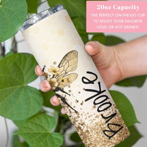 Bee Tumbler Personalized Bee Tumbler With Straw Bee Gifts - Etsy