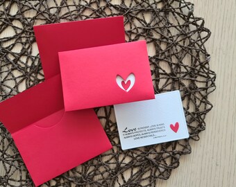 Roter Umschlag Hochzeitseinladung Set, Bibel Vers Karten