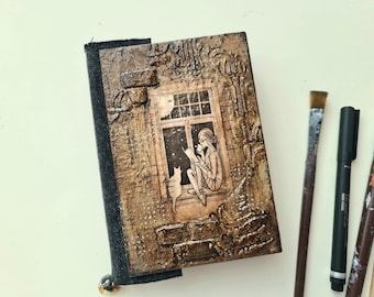 Vintage Junk Journal, Kaffee gefärbtes Papier, Notizbuch im antiken Stil, Memory Keeping, Schreiben, Art Journal