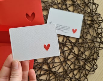 1 Korinther 13 Hochzeitseinladung, Elegante Skriptkarten, Rote Umschläge