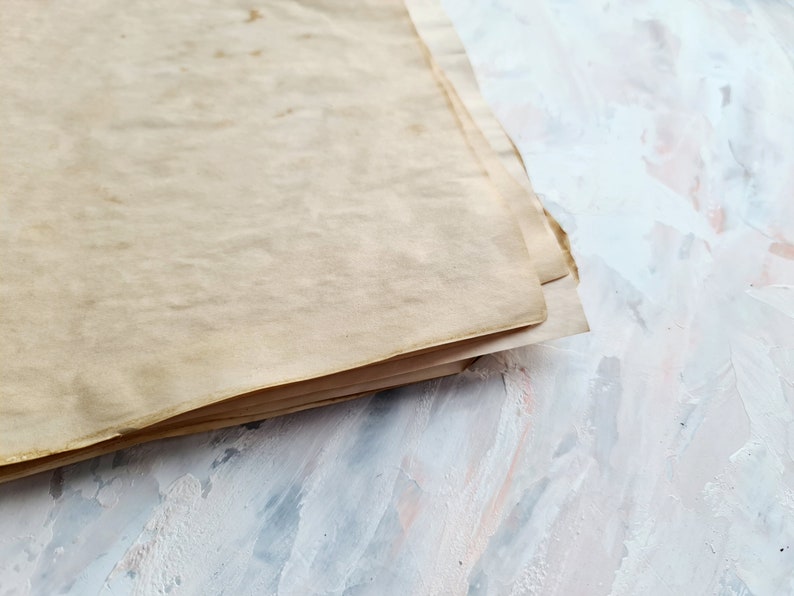 Hand Antiqued Aged Paper, Coffee Dyed, Perforated Card Stock (50 Sheets ...