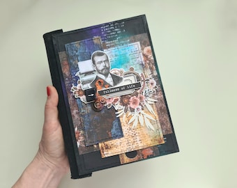 Steampunk Junk Journal mit Zahnrädern, Zahnrädern, gealtertem Papiertagebuch, viktorianischem Notizbuch
