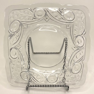 Heisey glass salad plates - set of 8.