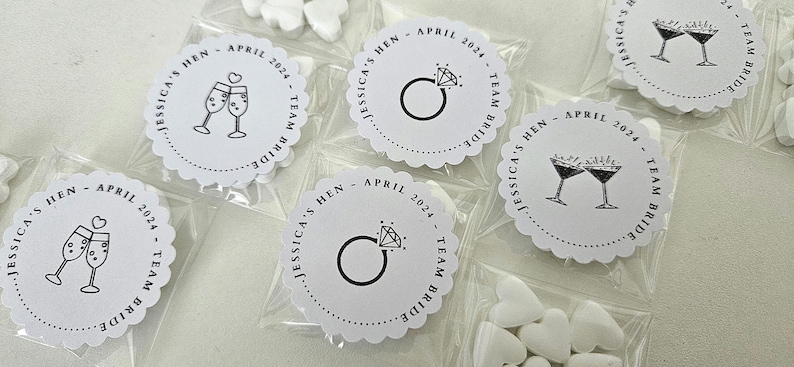 Hen party favours, personalised favours, hen do favours, wedding favours, party favours, engagement favours, heart mints, mint to be image 5
